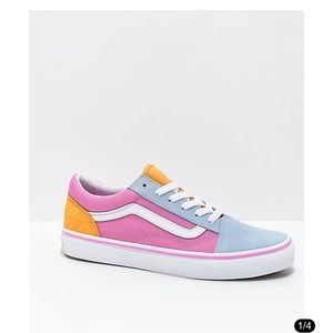 Girls color block Vans, size 13.5